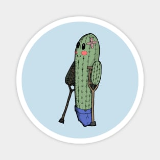 Funny shirt cute boy injured cactus colored Magnet